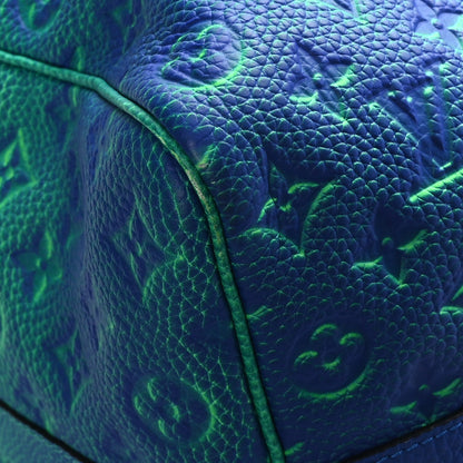 Louis Vuitton Taurillon Illusion Keepall Bandouliere 50 Bleu Vert 8 of 9