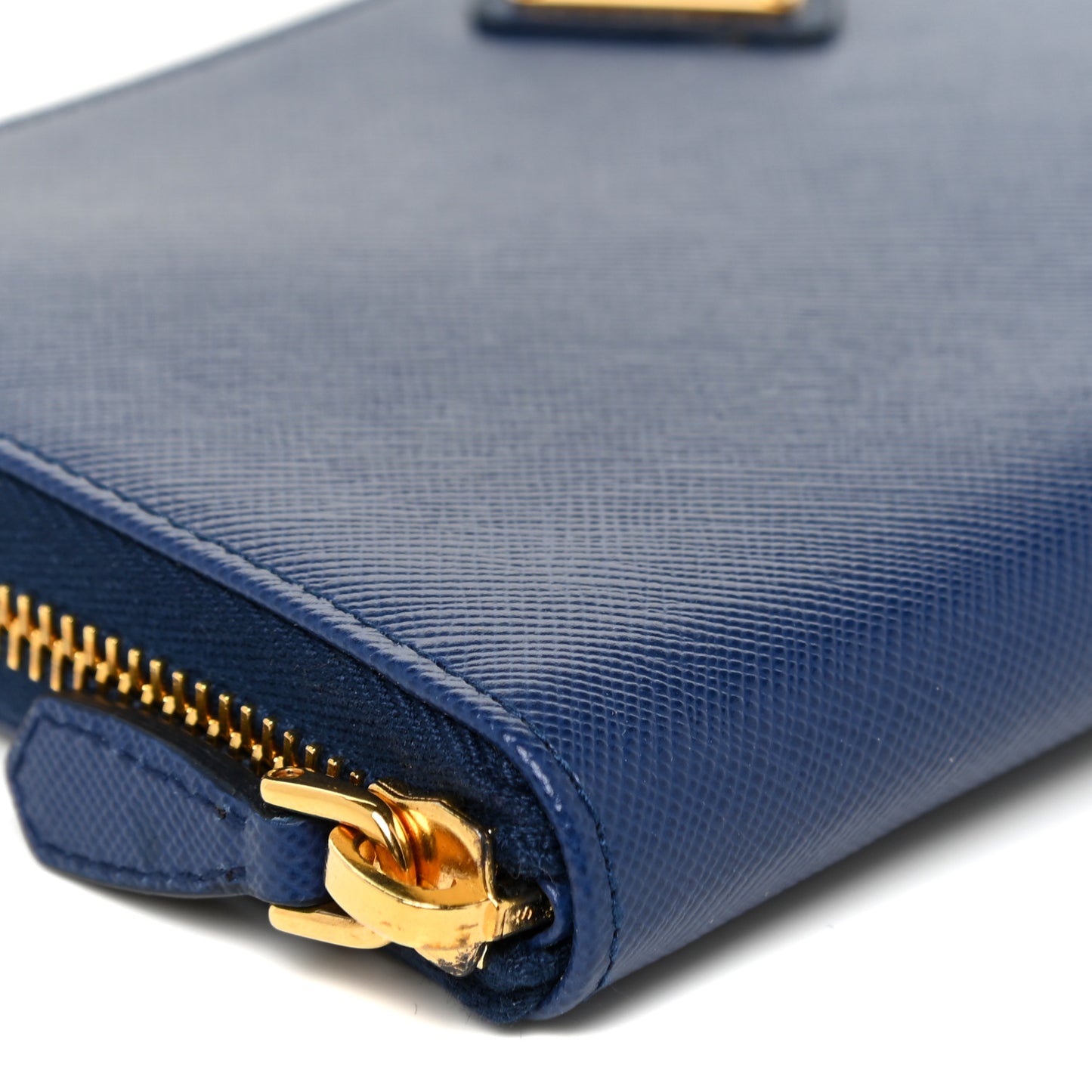 Saffiano Metal Zip Around Wallet Bleuette