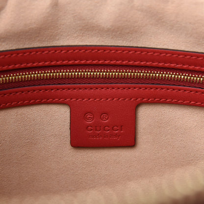 Gucci GG Supreme Monogram Blooms Medium Zippered Bucket Tote Beige Blue Navy Hibiscus Red 8 of 10