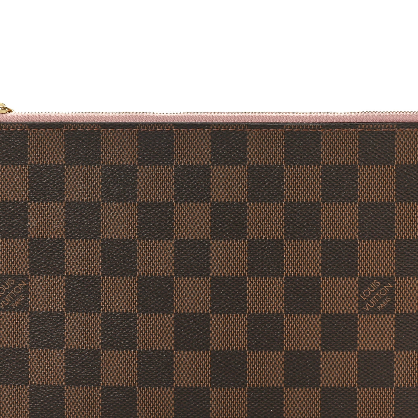 Damier Ebene Neverfull MM GM Pochette Rose Ballerine