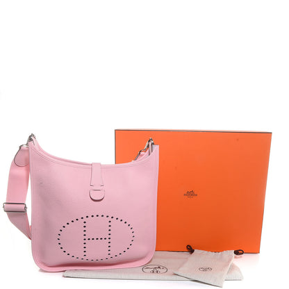 Hermes Taurillon Clemence Evelyne III GM Rose Sakura 5 of 15