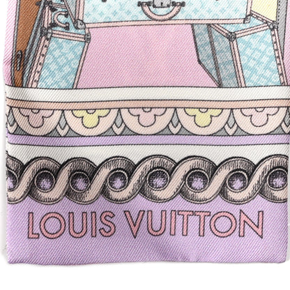 Louis Vuitton Silk Monogram Around The World Bandeau Mauve 3 of 3