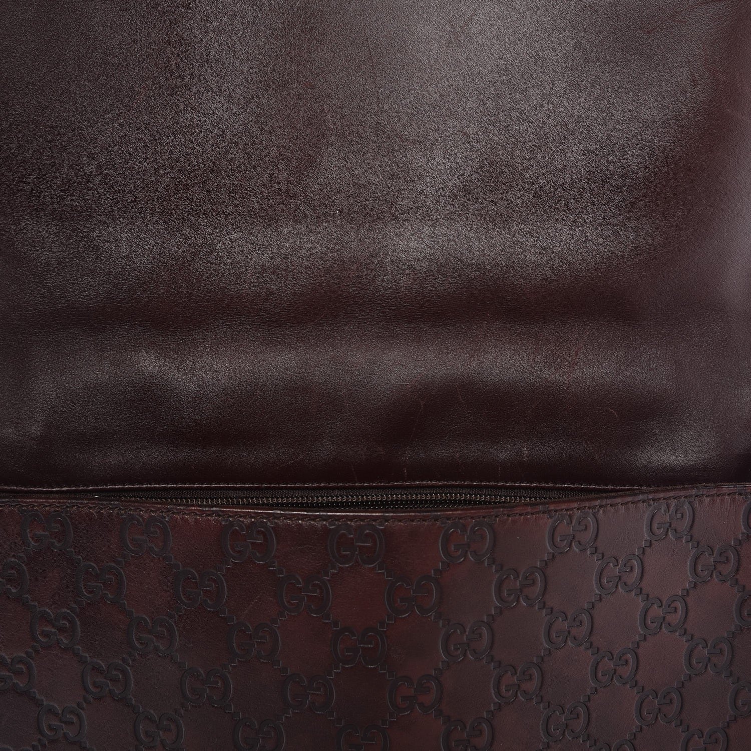 Gucci Guccissima Flap Messenger Bag Dark Brown 9 of 27