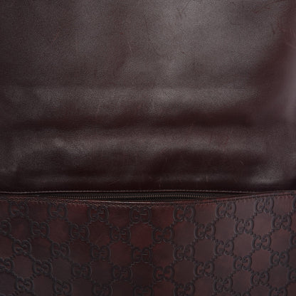Gucci Guccissima Flap Messenger Bag Dark Brown 9 of 27