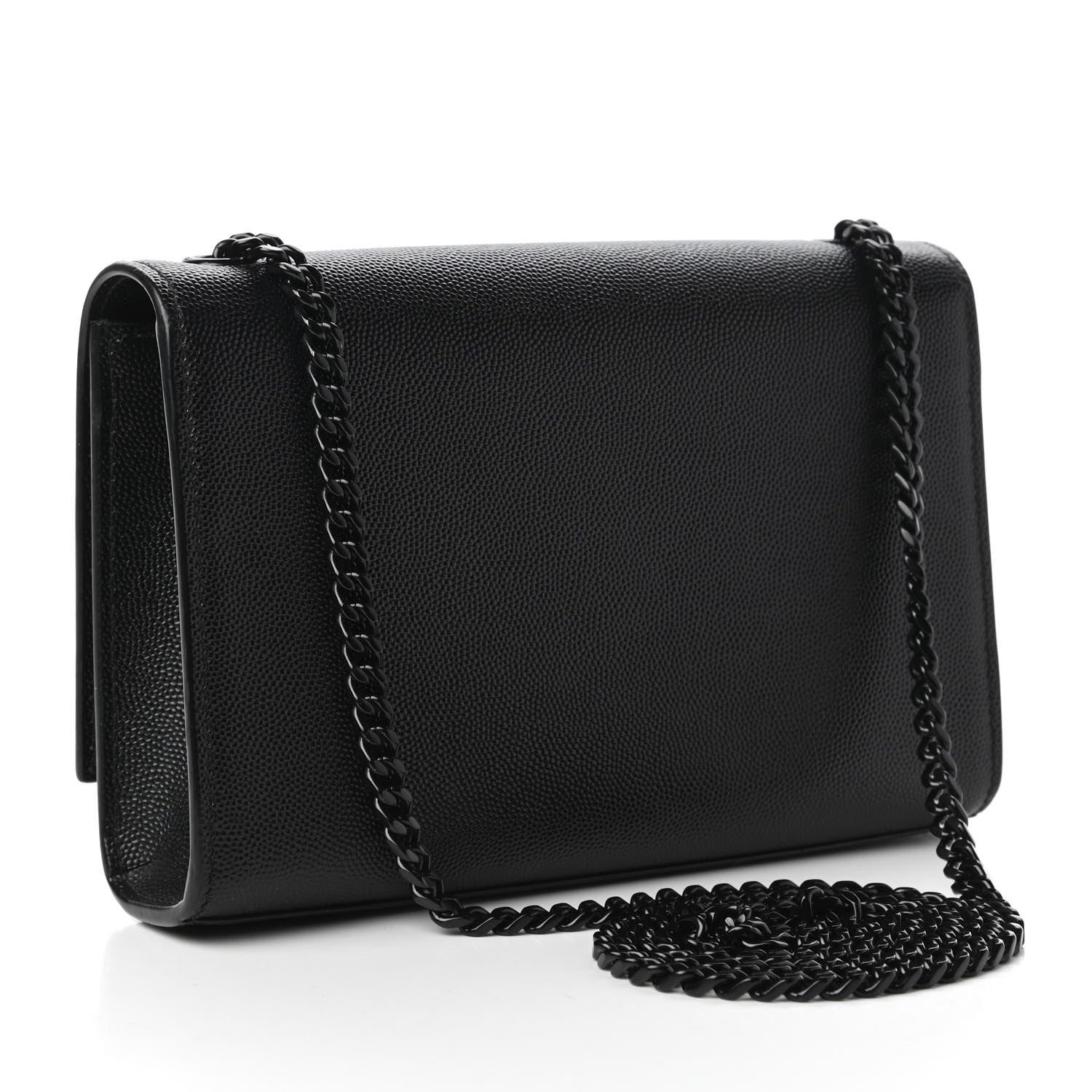 Saint Laurent Grain De Poudre Small Monogram Kate Satchel Black 3 of 9