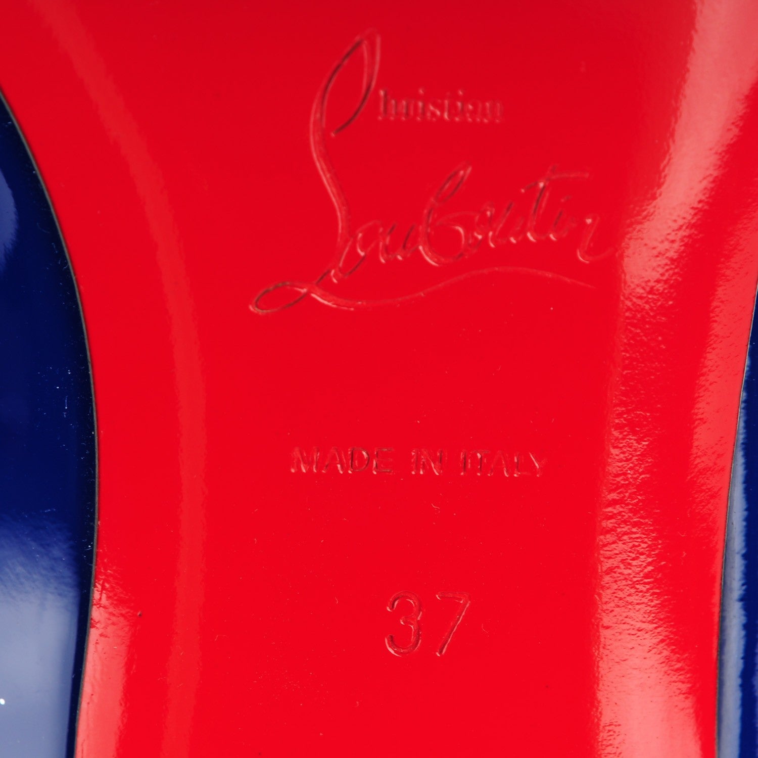 Christian Louboutin Patent Paulina Flats 37 Neptune Black 6 of 8