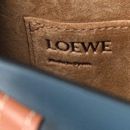 Loewe Calfskin Small Gate Crossbody Bag Tan Steel Blue 6 of 9