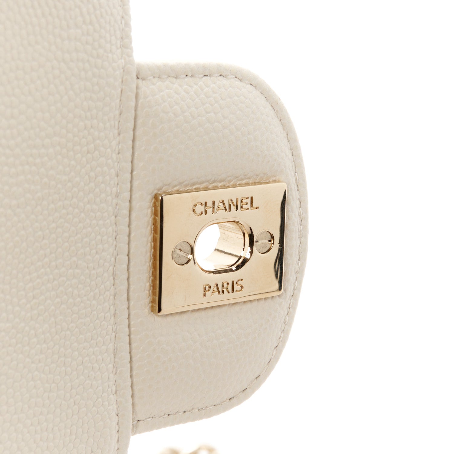 Chanel Caviar Quilted Mini Rectangular Flap White 7 of 11