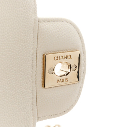 Chanel Caviar Quilted Mini Rectangular Flap White 7 of 11