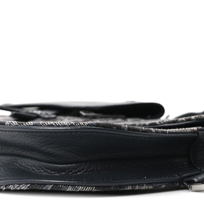 Christian Dior Oblique Saddle Messenger Pouch Blue Black 10 of 10