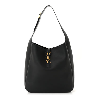 Saint Laurent Smooth Calfskin Large Le 5 A 7 Soft Hobo Black 1 of 10