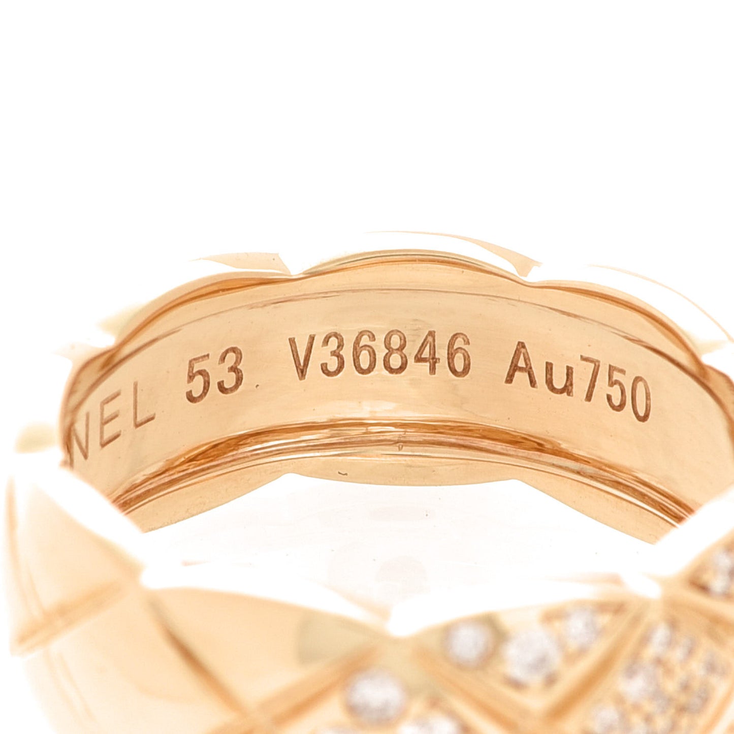 18K Yellow Gold Diamond Small Coco Crush Ring 53 6.25