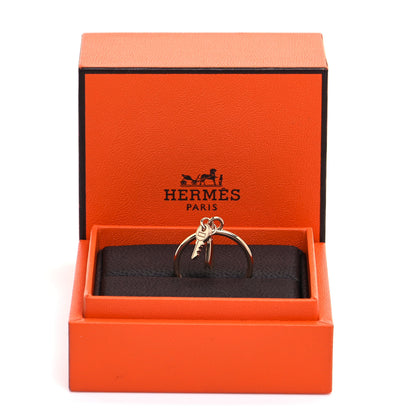 Hermes 18K Rose Gold PM Kelly Clochette Ring 55 7.25 5 of 5