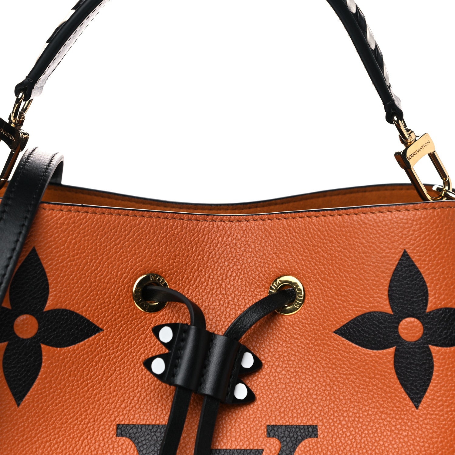 Louis Vuitton Empreinte Monogram Giant Crafty Neonoe MM Caramel Black 8 of 10