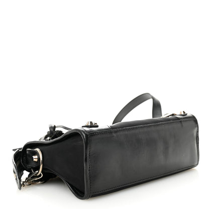 Balenciaga Mesh Calfskin Classic Silver Hardware Mini City Black 5 of 13