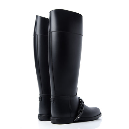 Givenchy PVC Chain Strap Rain Boots 37 Black 4 of 8