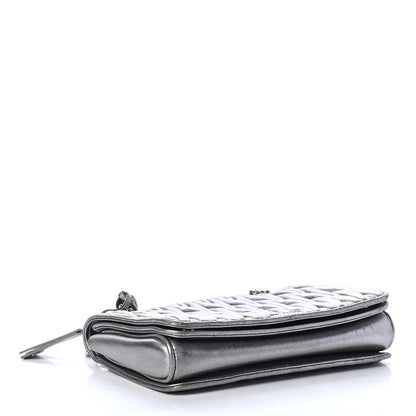 Miu Miu Metallic Nappa Matelasse Flap Cromo 3 of 4