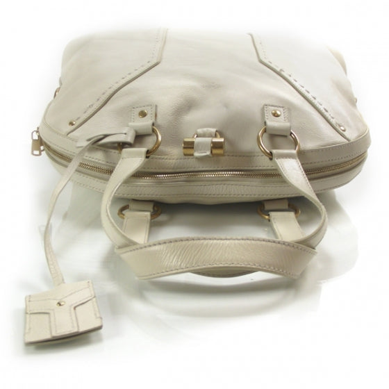 Leather Large Muse Ivory