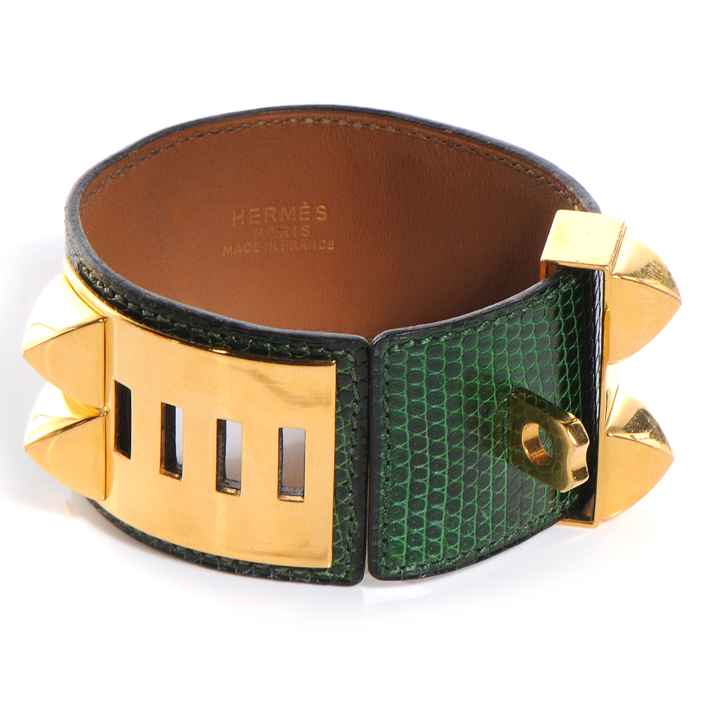 Lizard Collier de Chien CDC Bracelet Vert Fonce