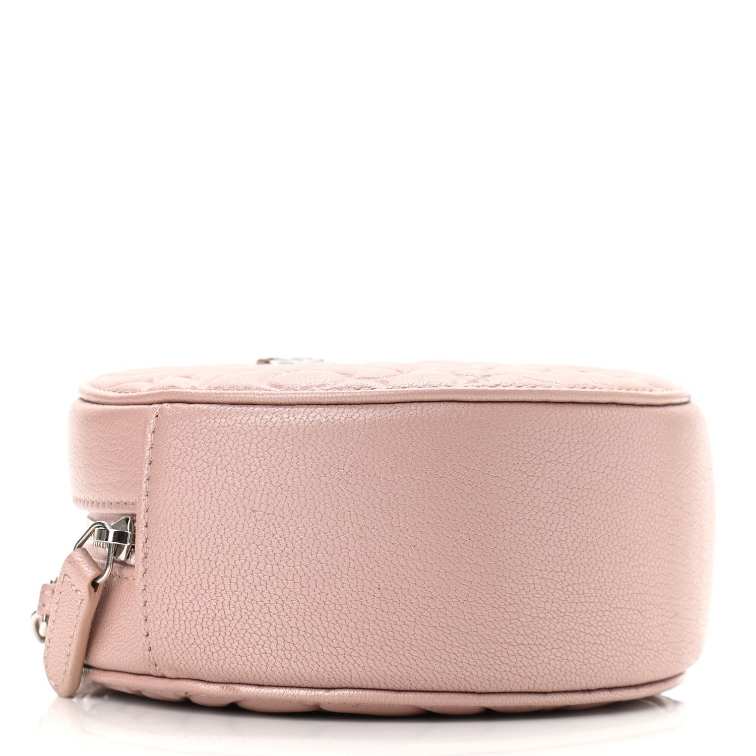 Chanel Goatskin Camellia Quilted Round Clutch With Chain Light Pink 4 of 11