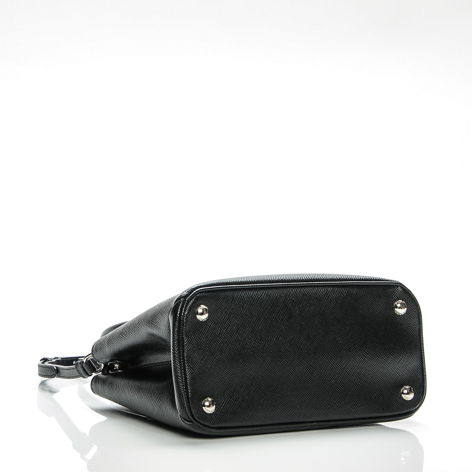 Prada Saffiano Cuir Small Twin Tote Nero Black 4 of 7