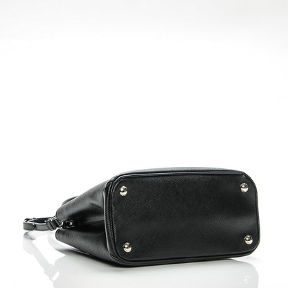 Prada Saffiano Cuir Small Twin Tote Nero Black 4 of 7