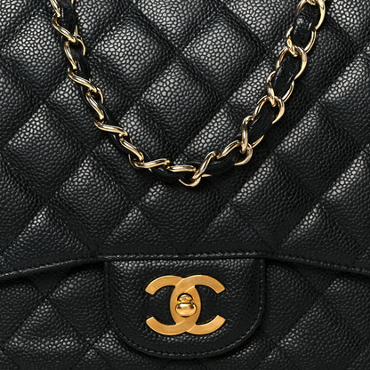 Chanel Caviar Quilted Jumbo Single Flap Black 9 of 11