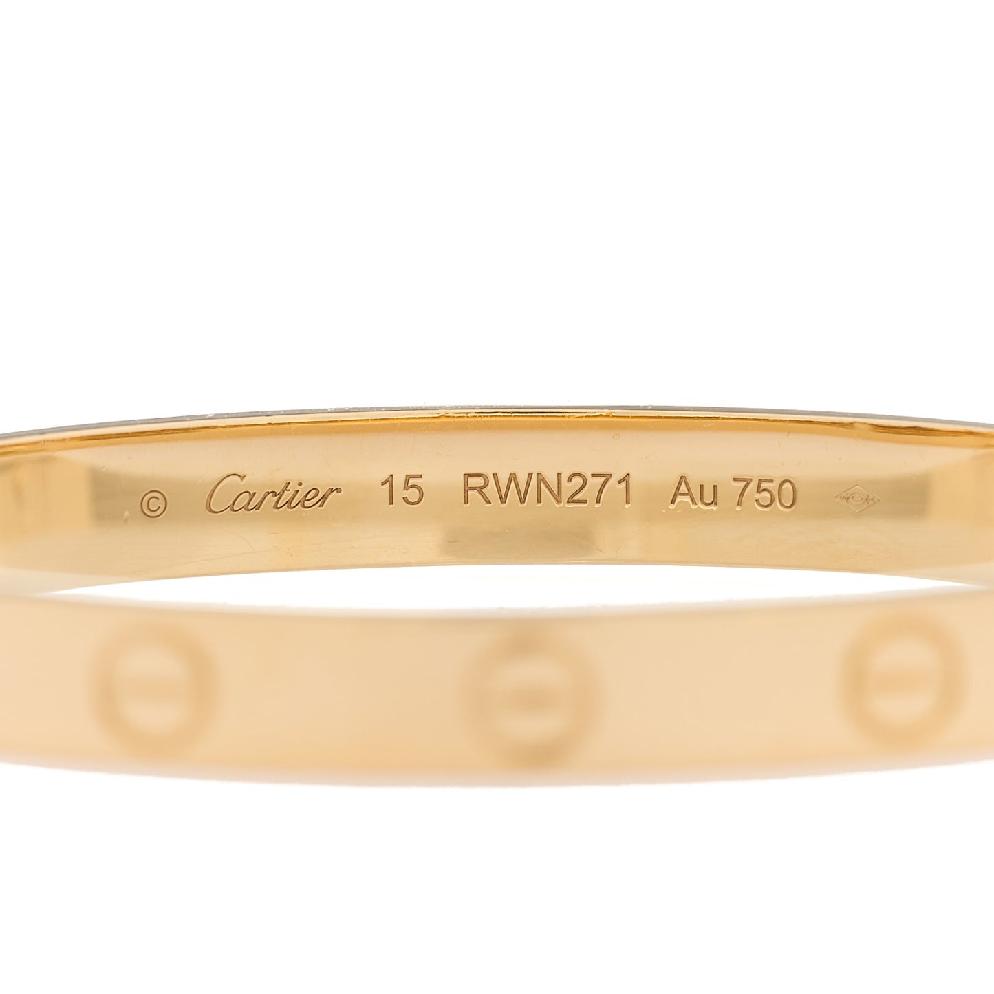 18K Yellow Gold LOVE Bracelet 15