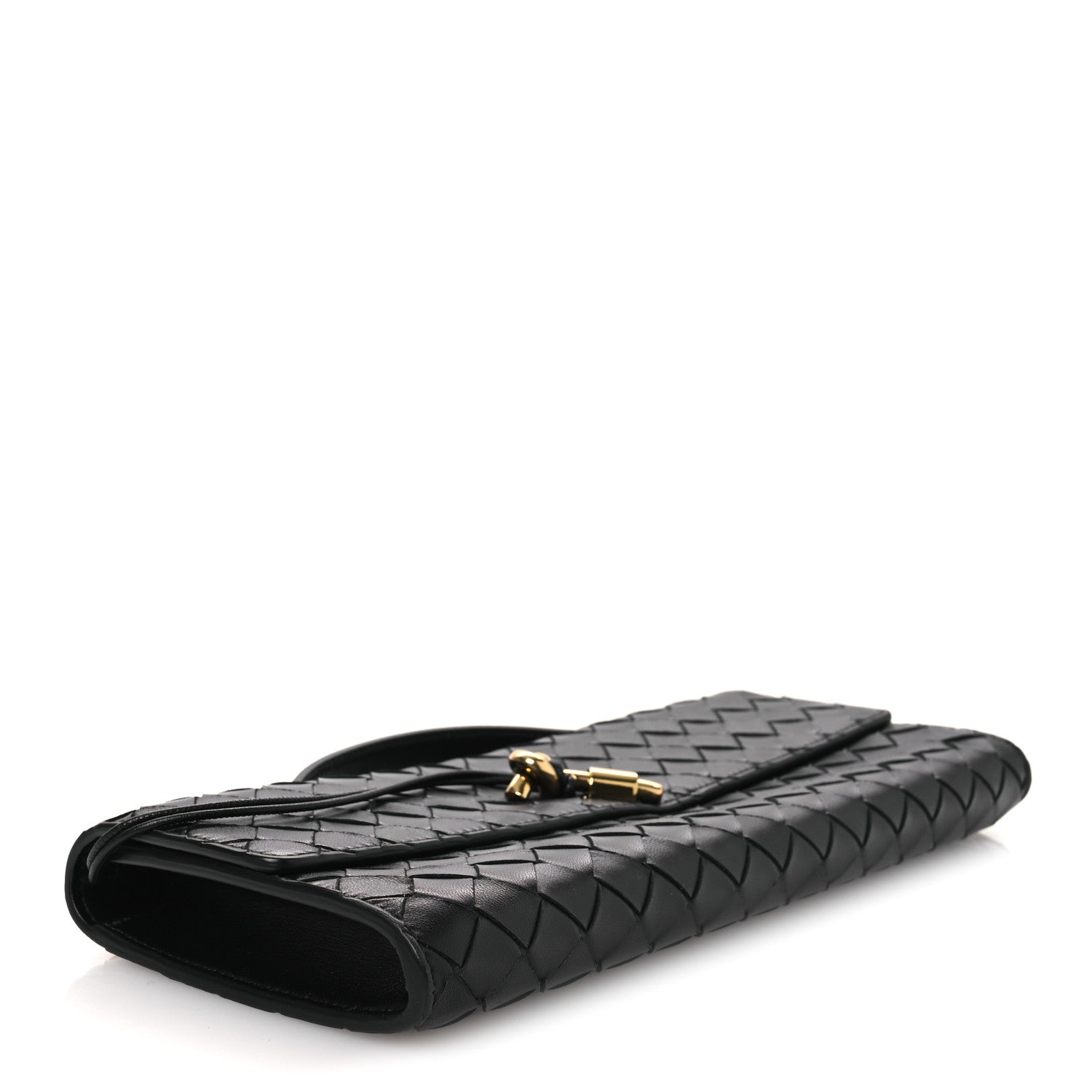 Bottega Veneta Nappa Intrecciato Long Andiamo Top Handle Clutch Black 4 of 10