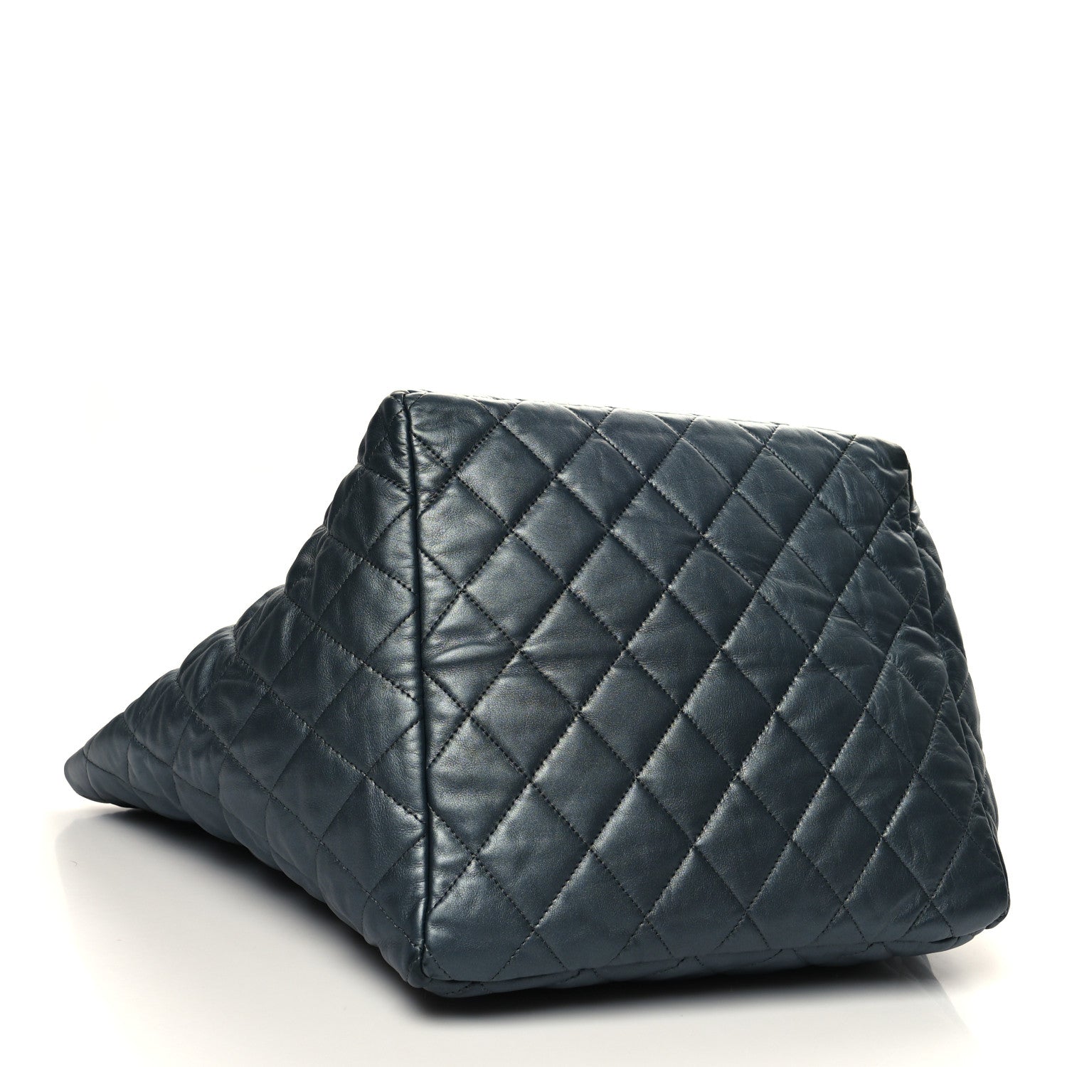 Chanel Metallic Lambskin Quilted Large Week End on Mars Tote Dark Grey 4 of 15