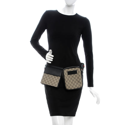 Gucci GG Supreme Monogram Web Belt Bag Black 2 of 8