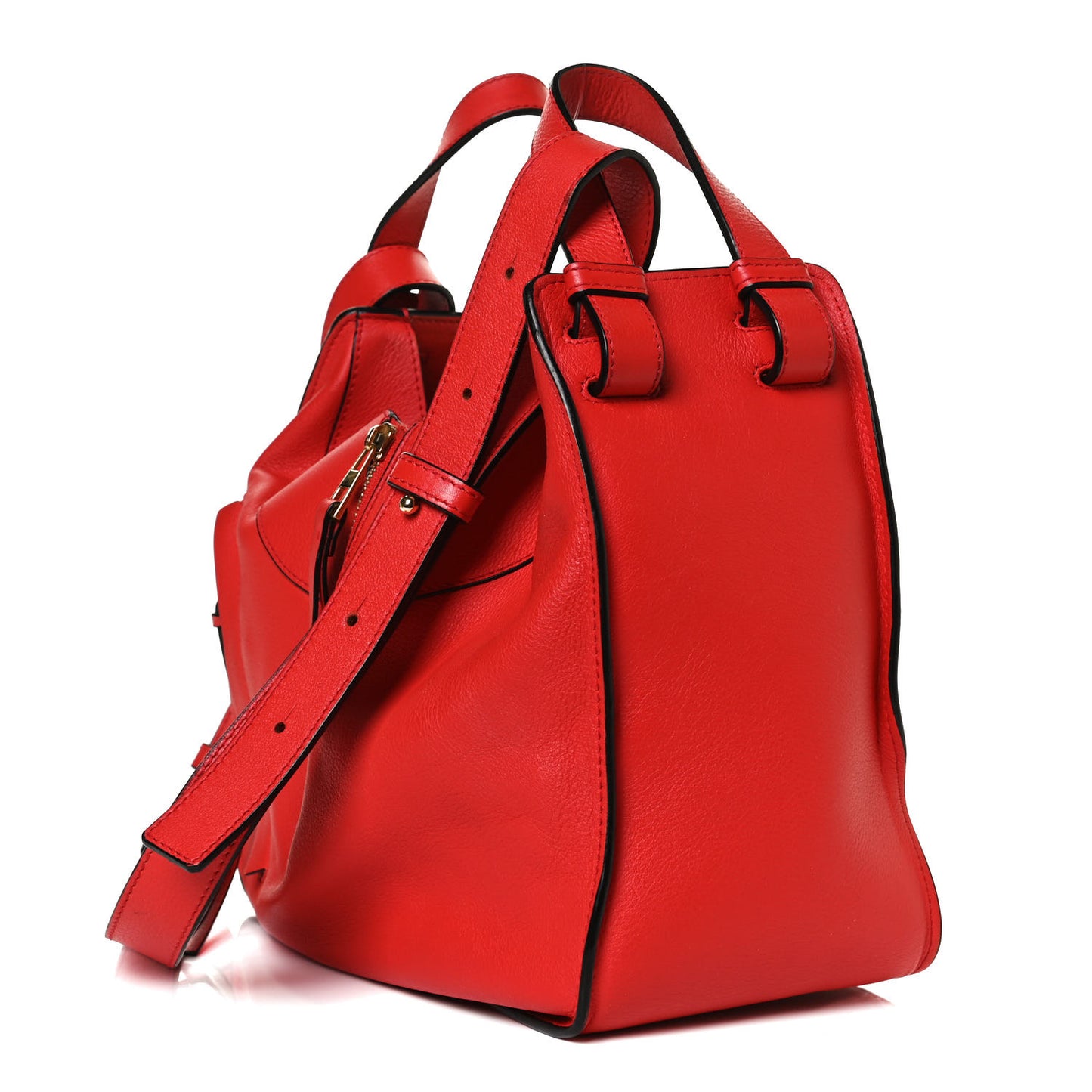 Calfskin Small Hammock Shoulder Bag Red