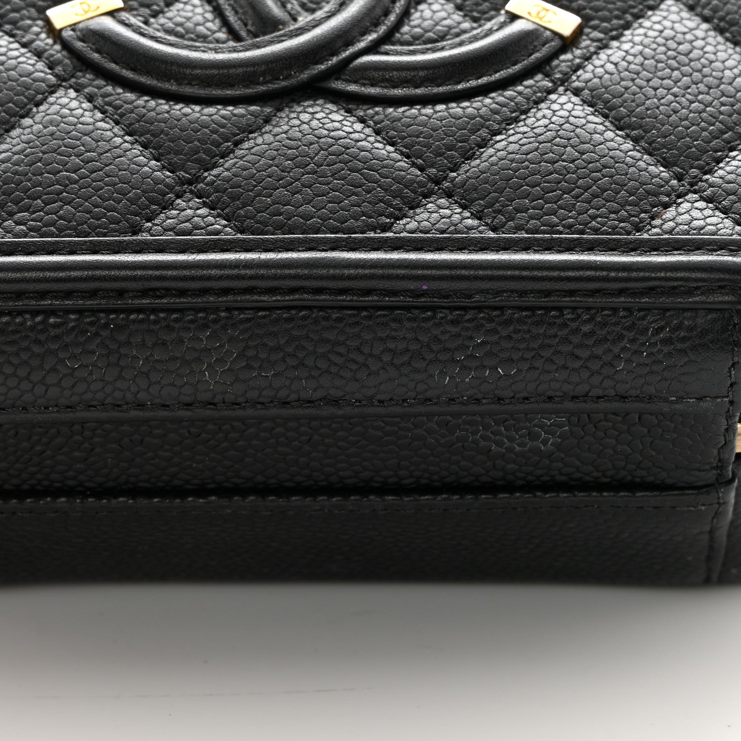 Chanel Caviar Quilted Small CC Filigree Vanity Case Black 15 of 18