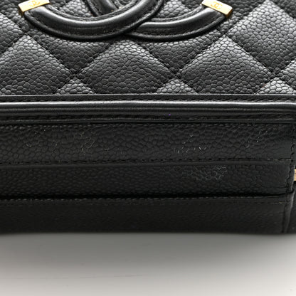 Chanel Caviar Quilted Small CC Filigree Vanity Case Black 15 of 18
