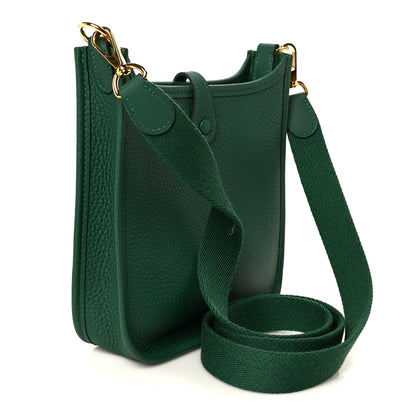 Hermes Taurillon Clemence Evelyne TPM Vert Vertigo 3 of 11