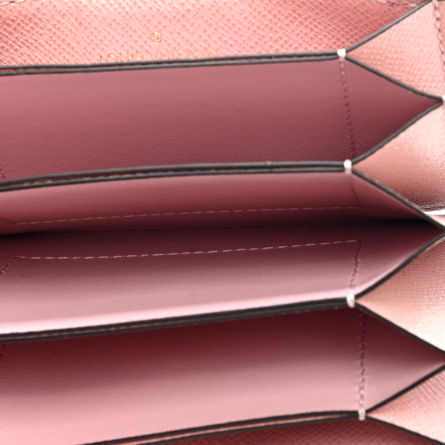 Monogram Gusset Card Holder Rose Ballerine