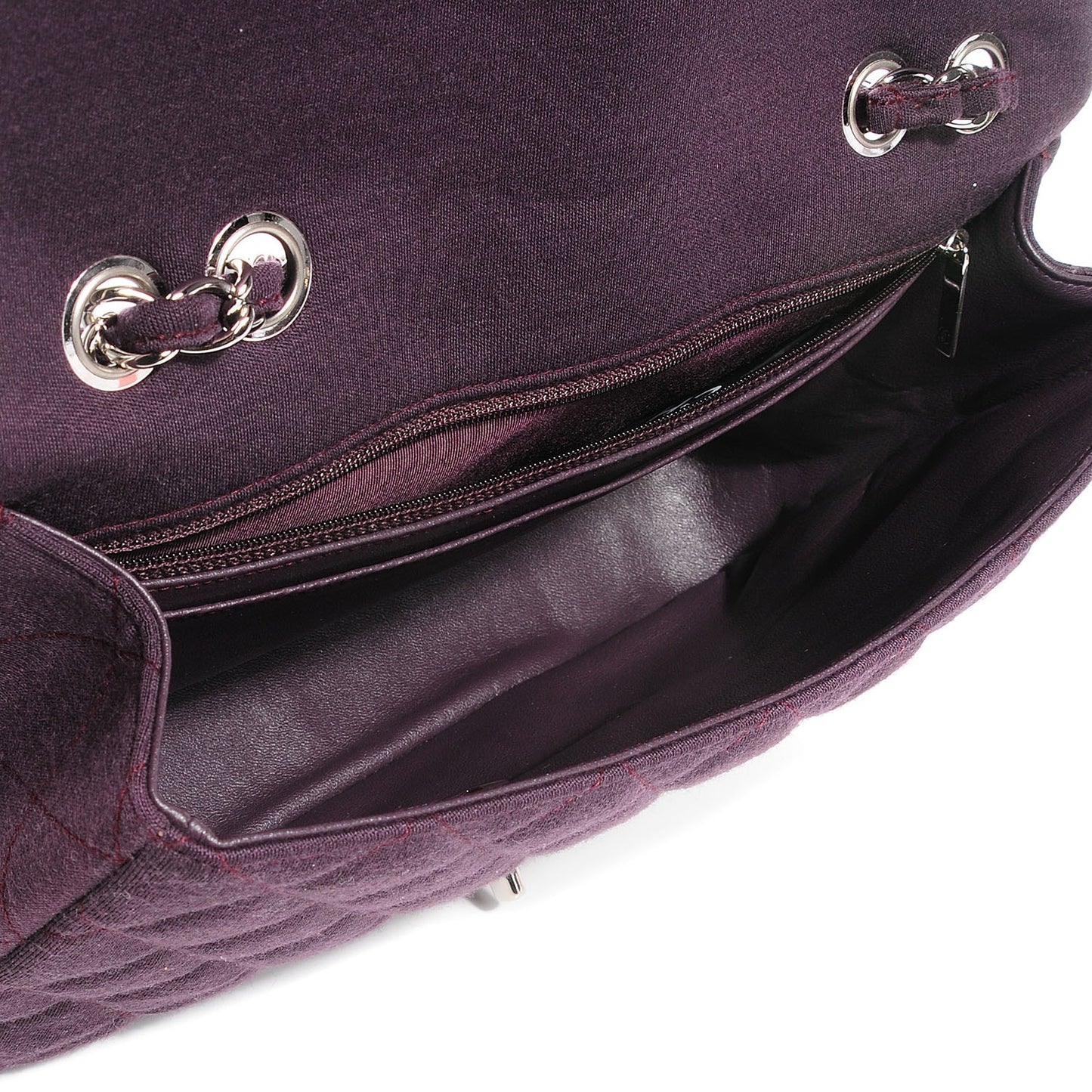 Jersey Quilted Jumbo Single Flap Purple