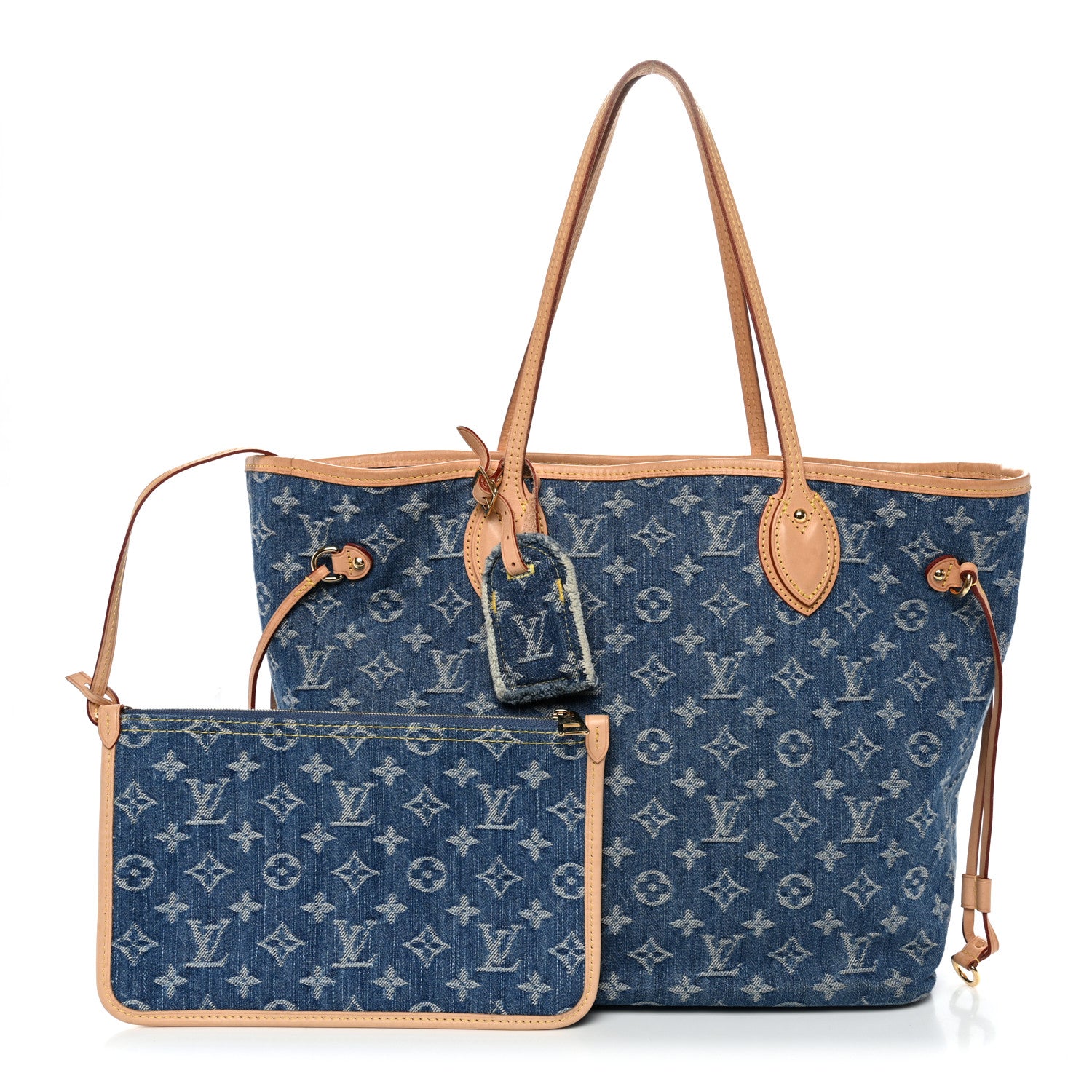 Louis Vuitton Monogram Denim Neo Neverfull MM Blue 1858781