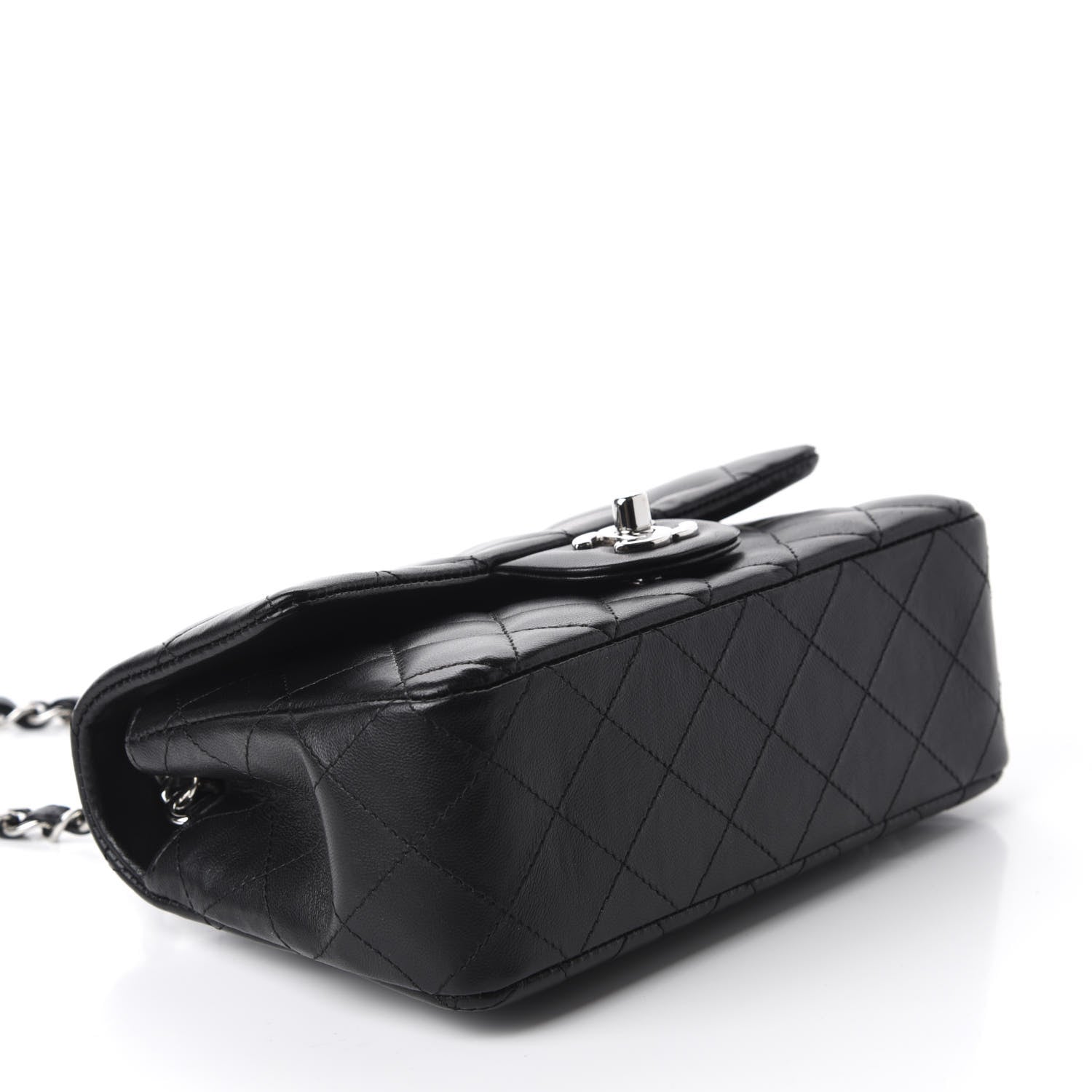 Chanel Lambskin Quilted Mini Rectangular Flap Black 4 of 10