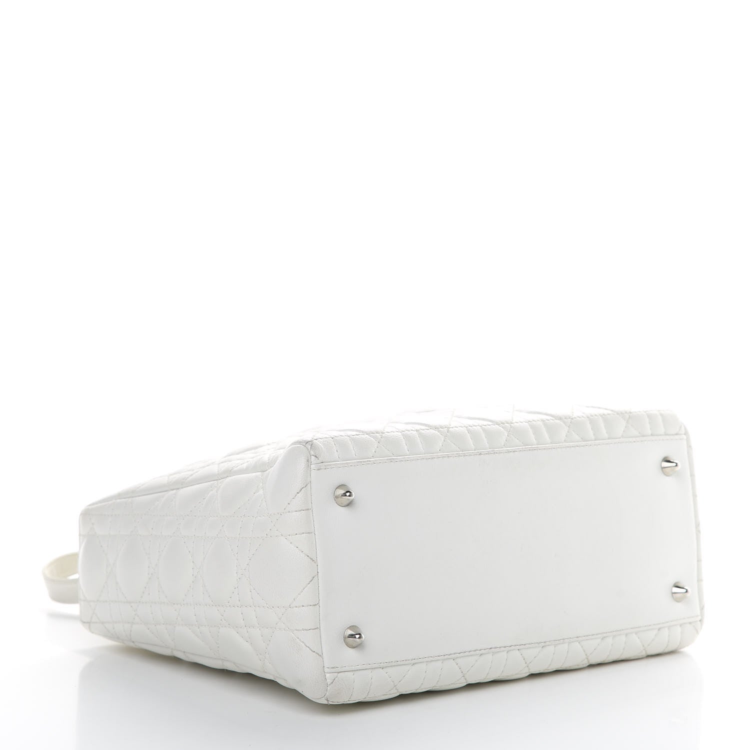 Christian Dior Lambskin Cannage Medium Lady Dior White 4 of 16