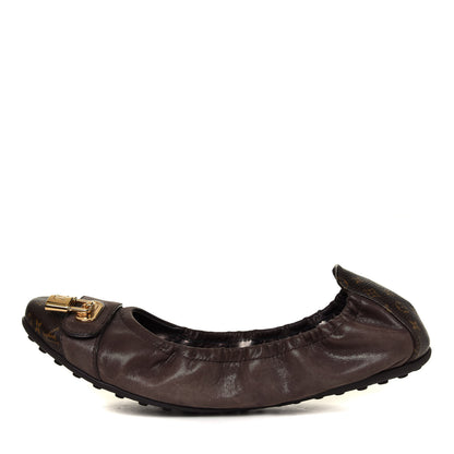 Louis Vuitton Iridescent Calfskin Monogram Lucky Ballerina Flats 41 Brown 2 of 14