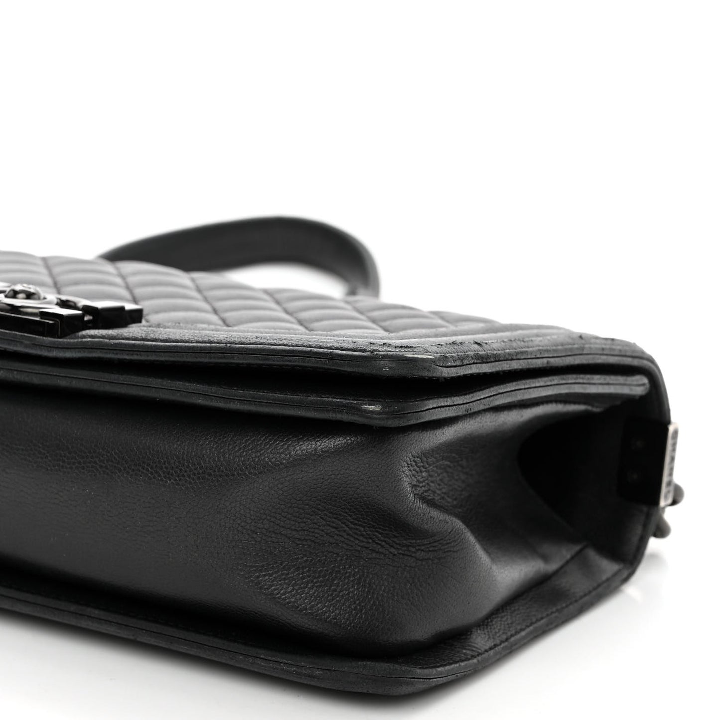 Calfskin Quilted Medium Boy Flap So Black