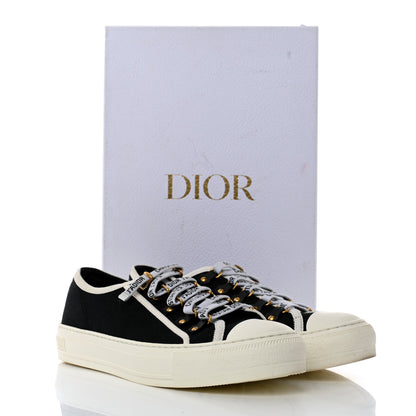Christian Dior Canvas Dot Walk'N'Dior Low Top Sneakers 40 Black 9 of 9