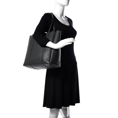 Balenciaga Veau Baltimore Double Sided Small Everyday Tote Gris Fossile Black 2 of 10