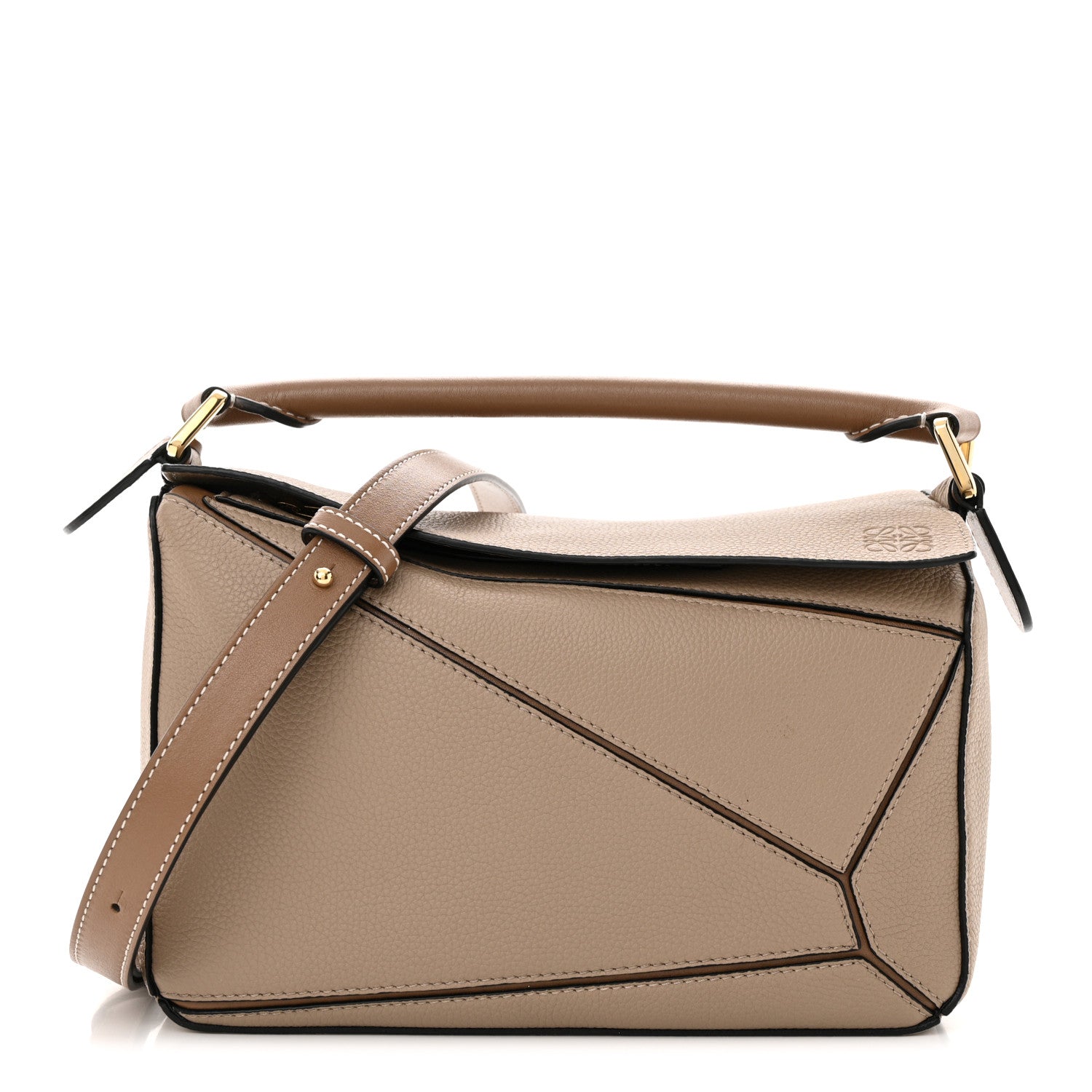 Loewe Grained Calfskin Small Puzzle Bag Sand Mink 1 of 11