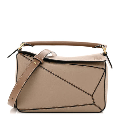 Loewe Grained Calfskin Small Puzzle Bag Sand Mink 1 of 11