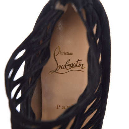 Christian Louboutin Veau Velours Berlinissimo 140 Cage Platform Booties 40.5 Black 7 of 9