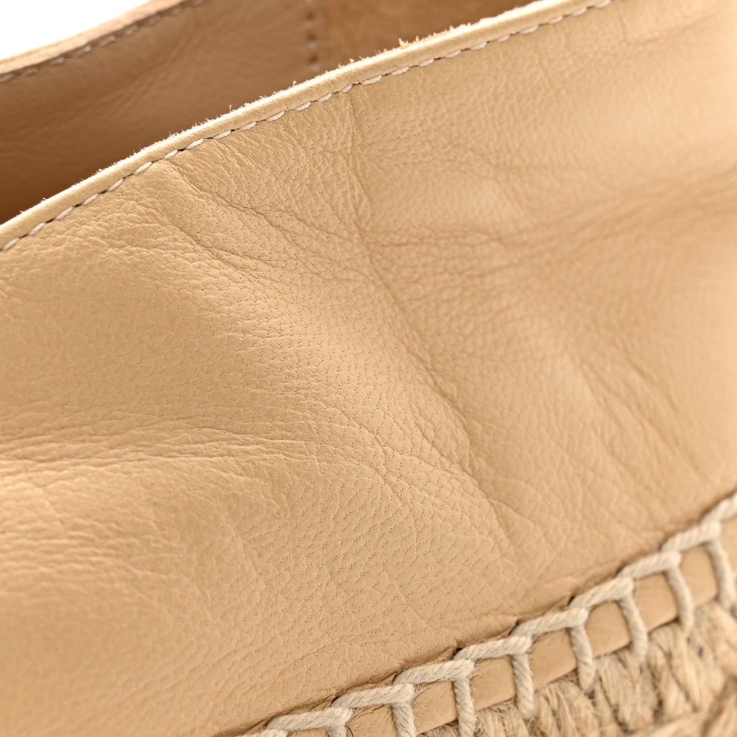 Lambskin CC Espadrilles 40 Beige Black
