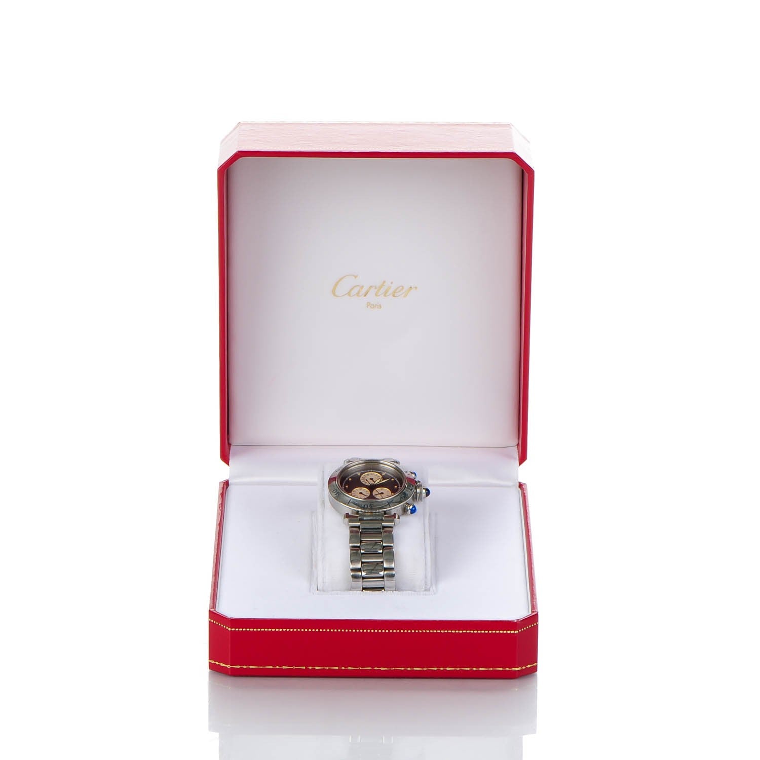 Cartier Stainless Steel 35mm Pasha C Chronograph Automatic Watch Grey 9 of 9