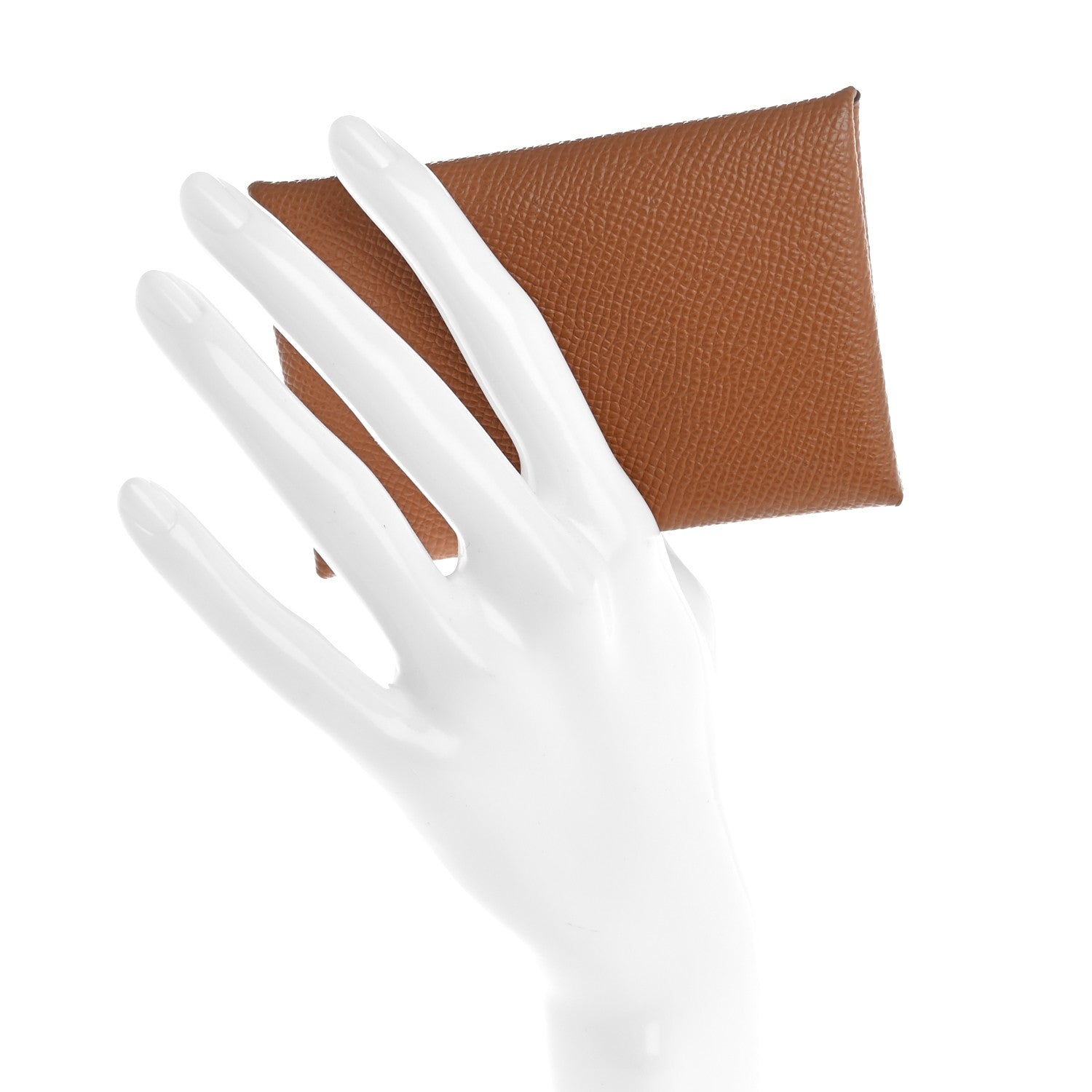 Hermes Epsom Calvi Card Case Gold 2 of 8